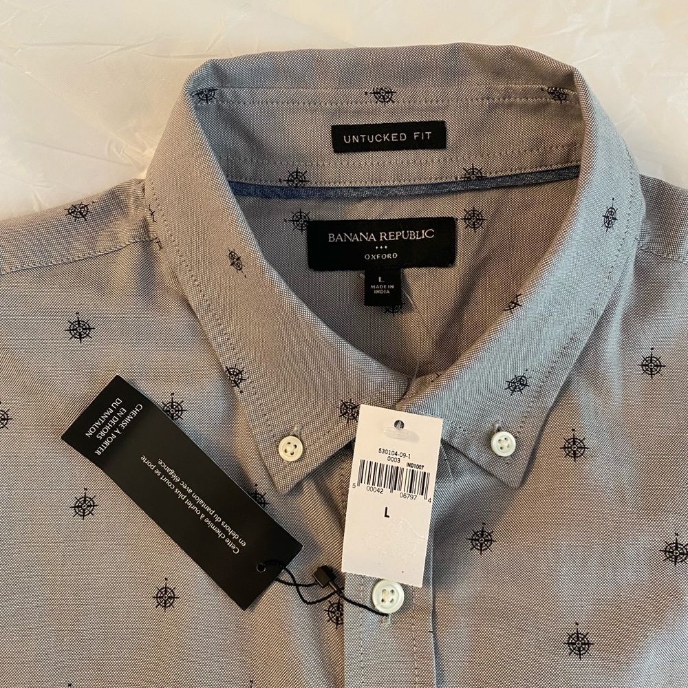 NWT Banana Republic Oxford Untucked Fit Shirt